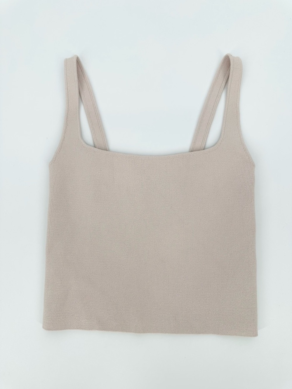 Scanlan Theodore Crepe Knit Square Camisole Tank Top Fitted